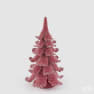 Abeto decorativo nevado rojo Ø14 cm