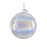 Bola de Navidad de cristal transparente irisado Ø8 cm
