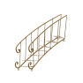 Escalera decorativa de metal dorado 44,2 cm