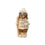 Figura de perro de pie con snowboard y taza 44,5 cm