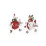 Avión de Navidad con reno o Papá Noel rojo y blanco (modelos surtidos)