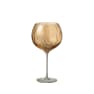 Copa de vino irregular ámbar Ø11,5×21 cm