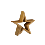 Estrella decorativa marrón claro 20×20×6 cm