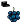 Racimo de bolas mate y brillo azul Ø2 cm para el árbol