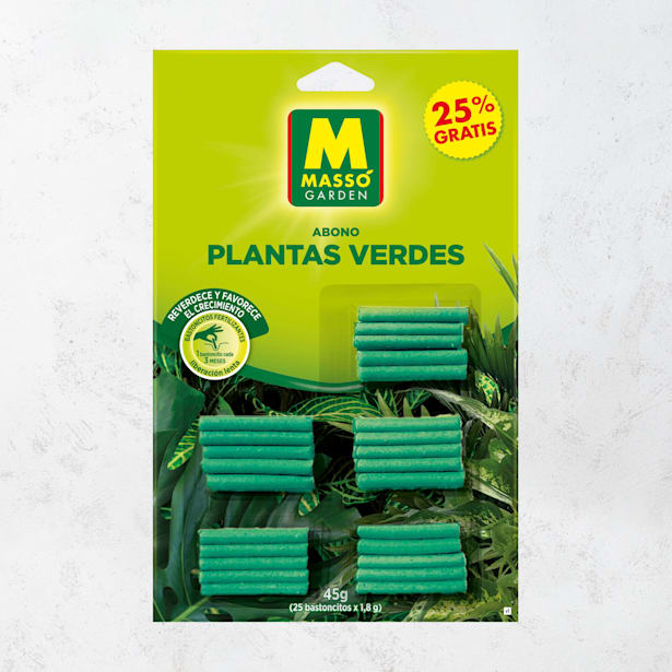 Bastoncitos fertilizantes plantas verdes masso