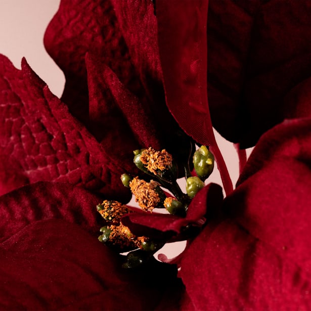 Vara Artificial de Flor de Pascua Roja