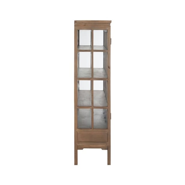 Vitrina olm de madera con puertas