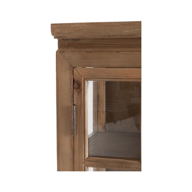 Vitrina olm de madera con puertas