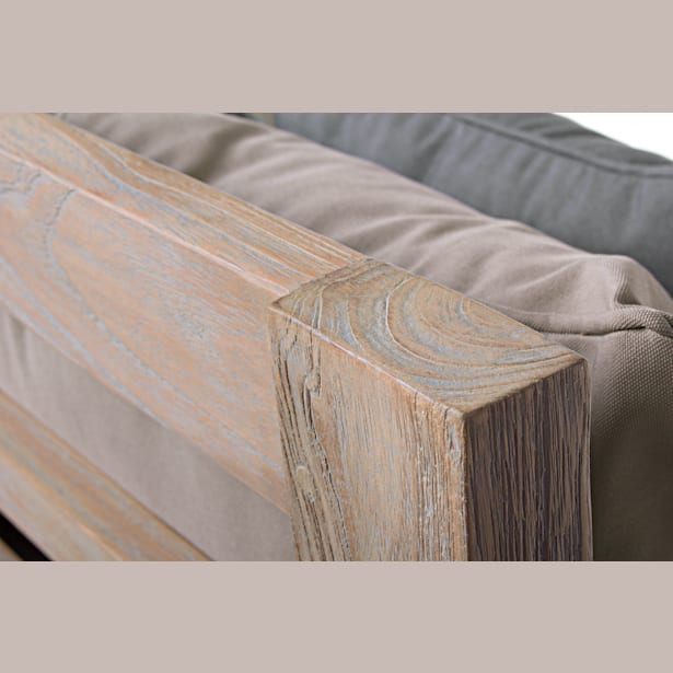 Sofá de jardín Bizzotto BALI taupe/madera natural