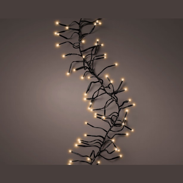 Luces de Navidad Cluster twinkle Amarillo 1512 Leds (cable negro de 13,5m)