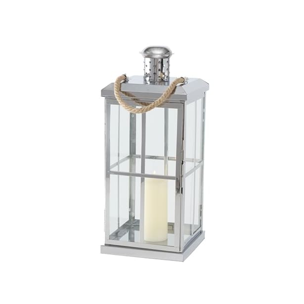 Farol cristal/metal plateado