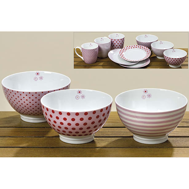 Bol mixit porcelana rosa - ø14x8cm - 500ml