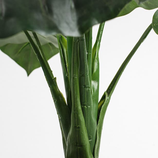 Maceta colocasia artificial verde