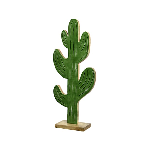 Figura cactus de madera