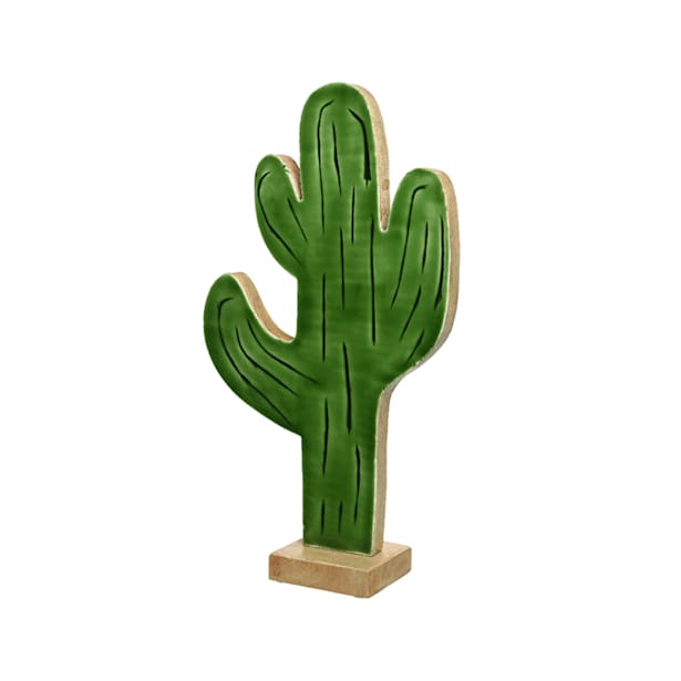 Figura cactus de madera
