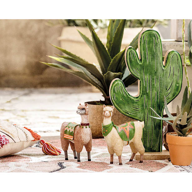 Figura cactus de madera