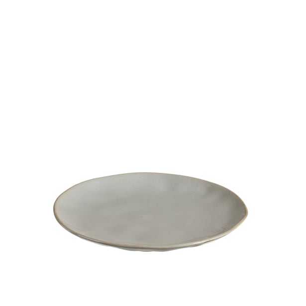 Plato de ceramica gris