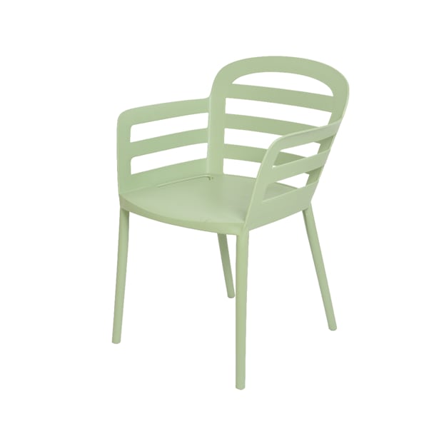 Silla de Jardín Apilable Boston No Plegable Verde Claro 56,5x59x81