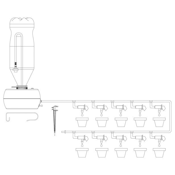 Kit de riego vacacional autónomo completo Aqua Control