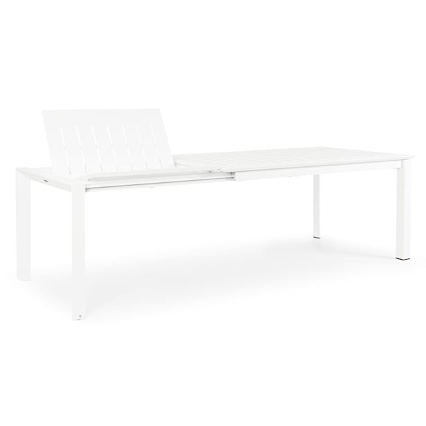 Mesa de Jardín Konnor de Aluminio Blanco Extensible 240cm