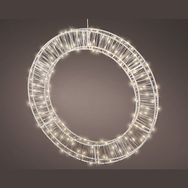Círculo de Metal Micro LED Blanco Cálido para Exterior Ø38 cm