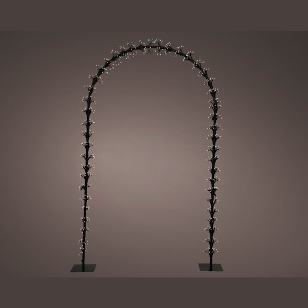 Arco de Negro de Luz LED Blanco Cálido para Exterior - 2.5 m