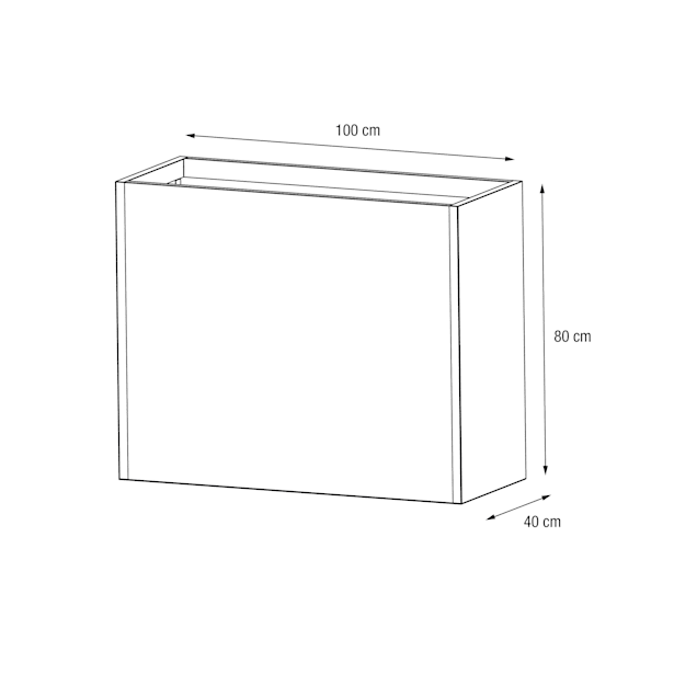 Herstera Metal Planter - Jardinera DIVIDER antracita