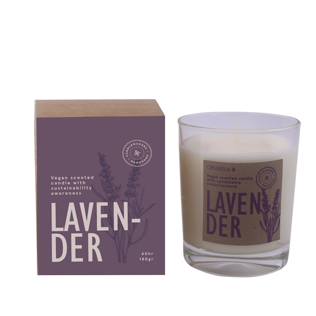 Vela perfumada en vaso 7,5x9 lavanda botanics