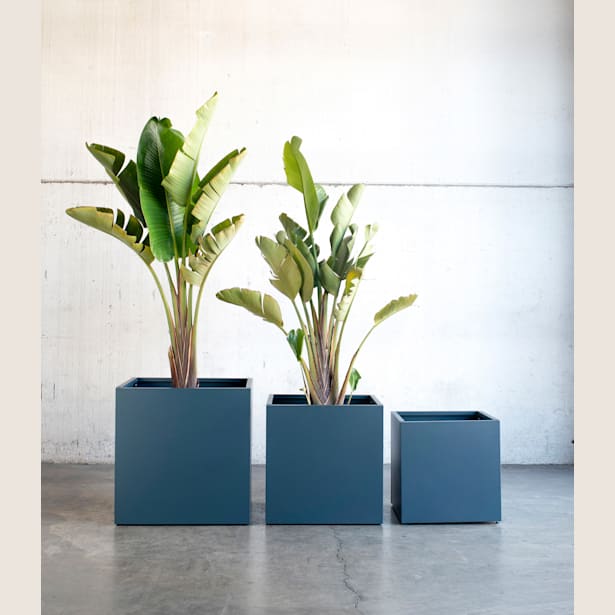 Herstera Metal Planter - Jardinera CUBE antracita