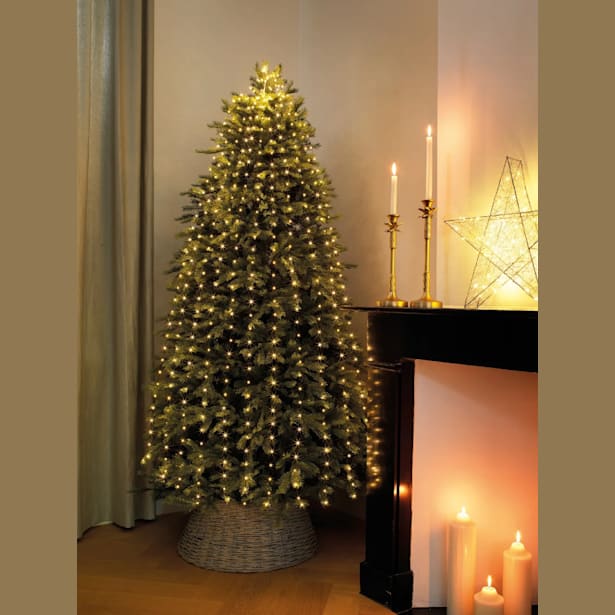 Luces de Navidad Tree micro 672 Leds Blanco (cable verde de 2,1m)