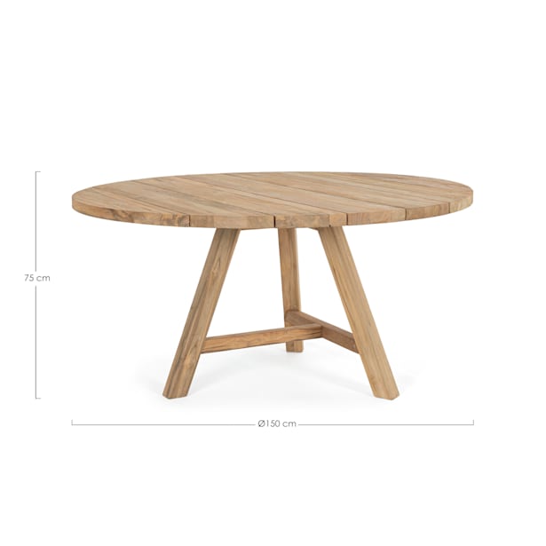 Mesa de comedor exterior Bizzotto FENTON madera natural