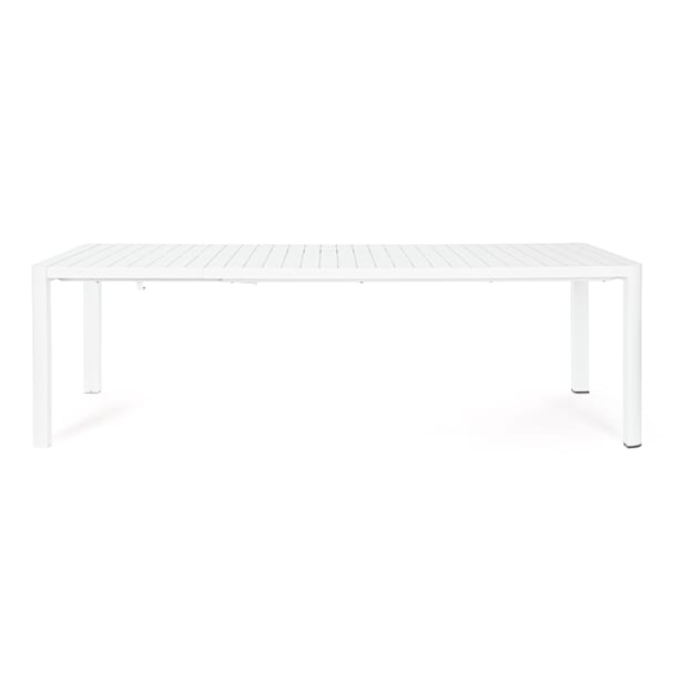 Mesa de comedor exterior Bizzotto KIPLIN rectangular blanca extensible