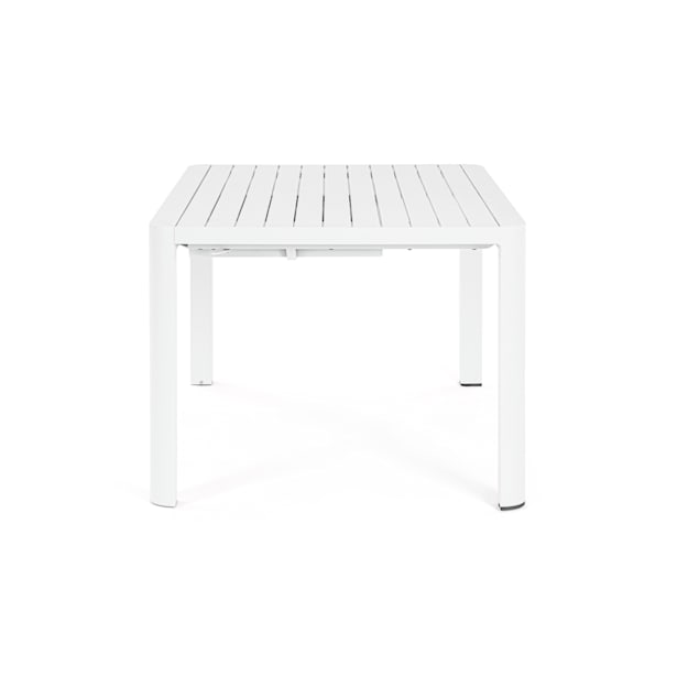 Mesa de comedor exterior Bizzotto KIPLIN cuadrada/rectangular blanca extensible