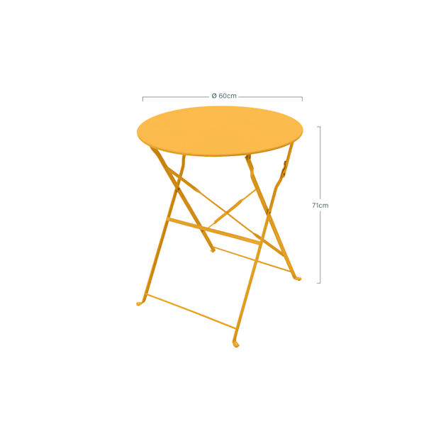 Mesa de bistró plegable Essenciel Green MERIDA amarilla