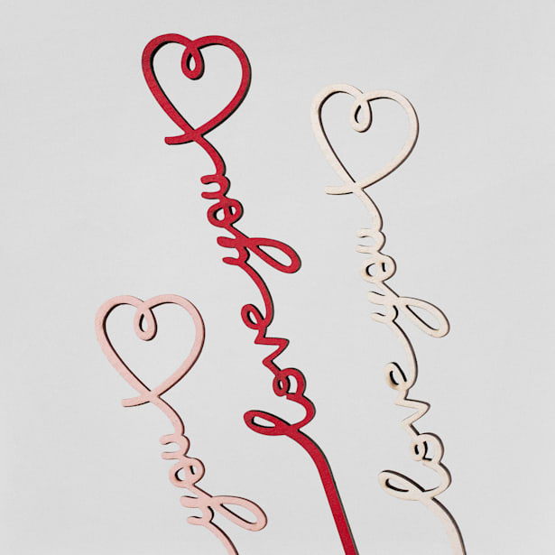 Accesorio decorativo Love You para macetas