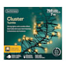 Luces de Navidad Cluster twinkle Amarillo  768 Leds (cable negro de 6m)