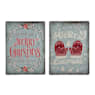 Placa metal merry christmas 30x40cm