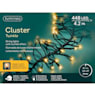 Luces de Navidad Cluster twinkle Amarillo  448 Leds (cable negro de 4,2m)