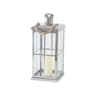 Farol cristal/metal plateado