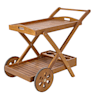 Carrito Noemi de Madera de Acacia Natural con Ruedas 89x56x76