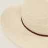 Sombrero de Ala Ancha con Tira de Cuero Textura