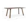 Mesa de comedor exterior Bizzotto GLASGOW madera