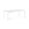 Mesa de comedor exterior Bizzotto KIPLIN rectangular blanca extensible