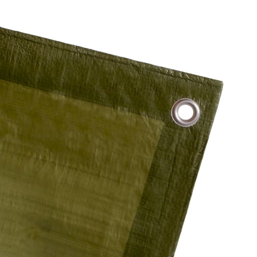 Toldo de protección reforzado verde
