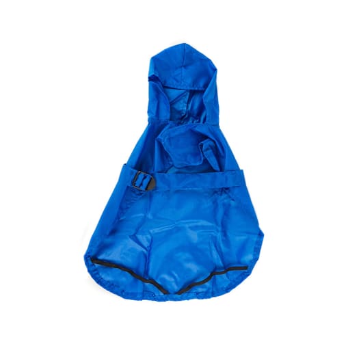 Impermeable perro azul