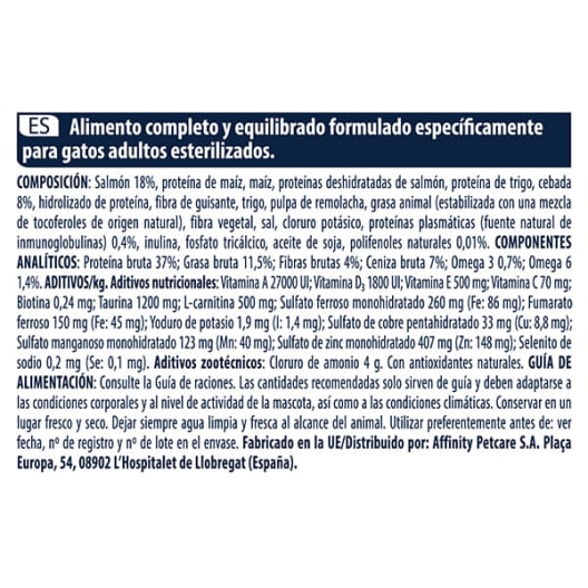 Advance cat sterilized sensitive salmón