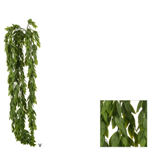 Rama verde colgante artificial