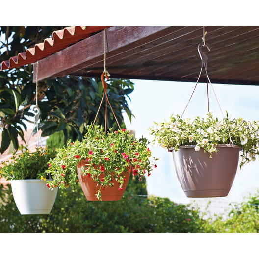 Maceta de plástico Artevasi antracita Algarve colgante
