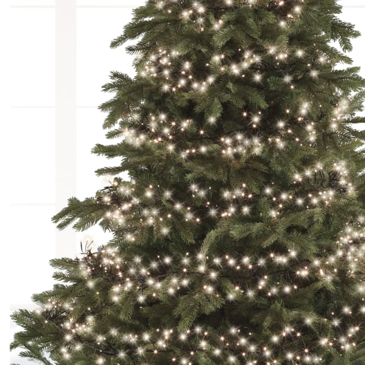 Luces de Navidad Cluster twinkle Blanco 2040 Leds (cable negro de 17m)