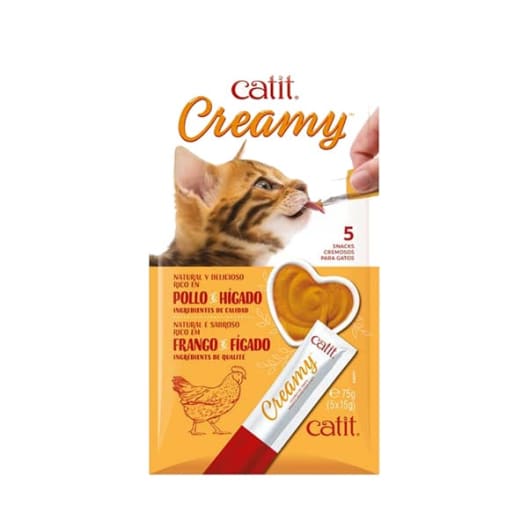 Catit creamy snacks liquido de pollo y hígado